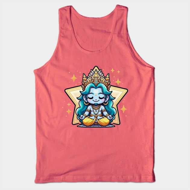 Brahma God Meditating Tank Top by Pickledjo